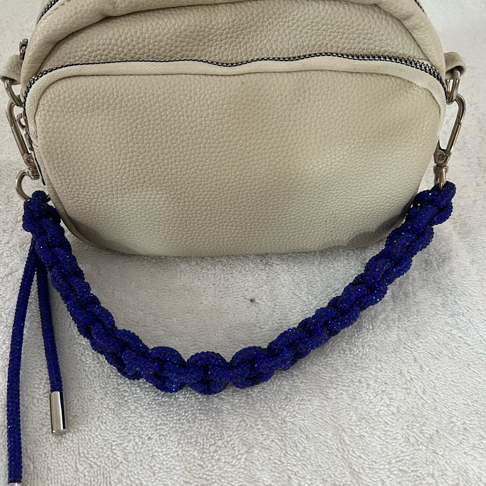 Braided Crystal Rhinestone Purse Strap - Picture 10 of 11